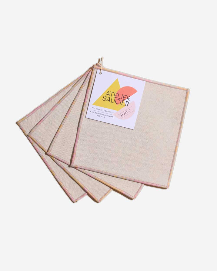Atelier Saucier Hummingbird Cocktail Napkin, Set of 4