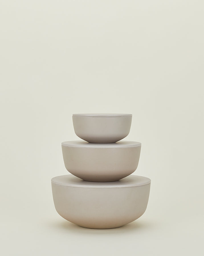Hawkins Light Grey Essential Lidded Bowls, Set of 3