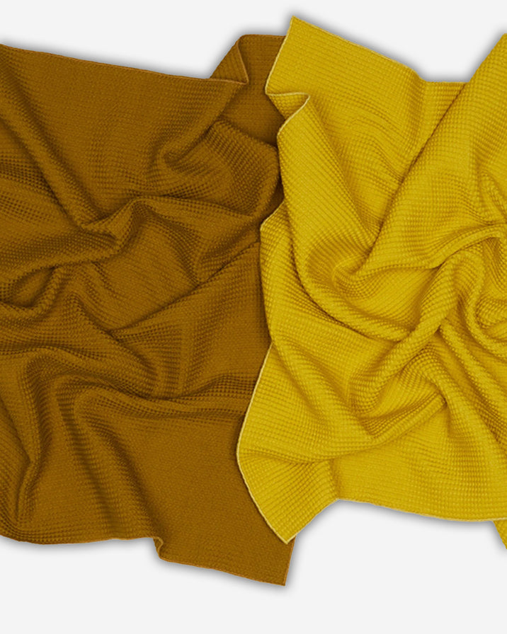 Hawkins Mustard/Bronze Essential Waffle Dish Towel, Set of 2