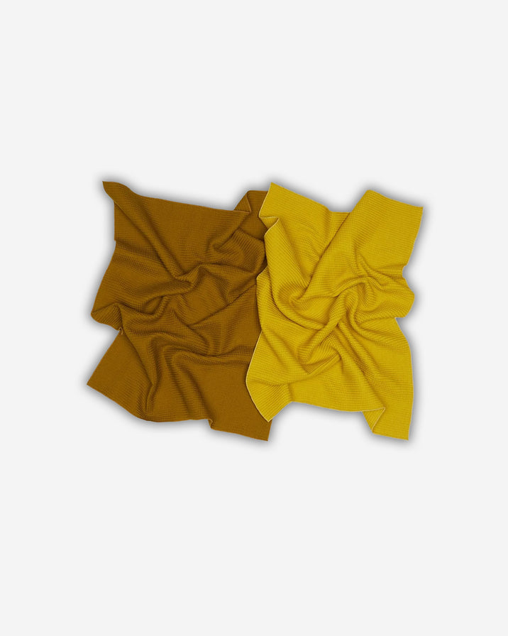 Hawkins Mustard/Bronze Essential Waffle Dish Towel, Set of 2