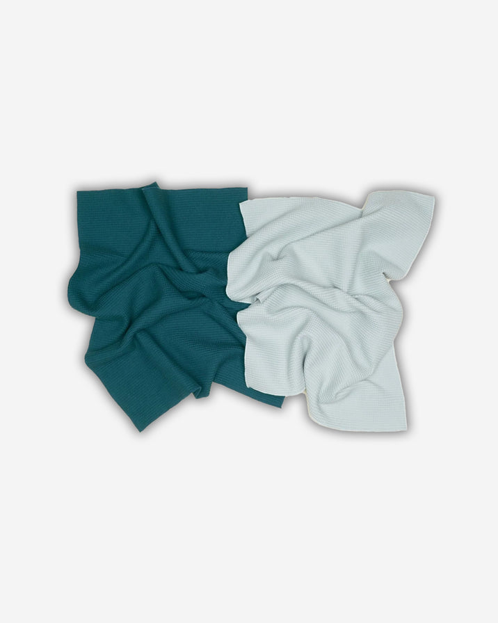 Hawkins Sky/Peacock Essential Waffle Dish Towel, Set of 2