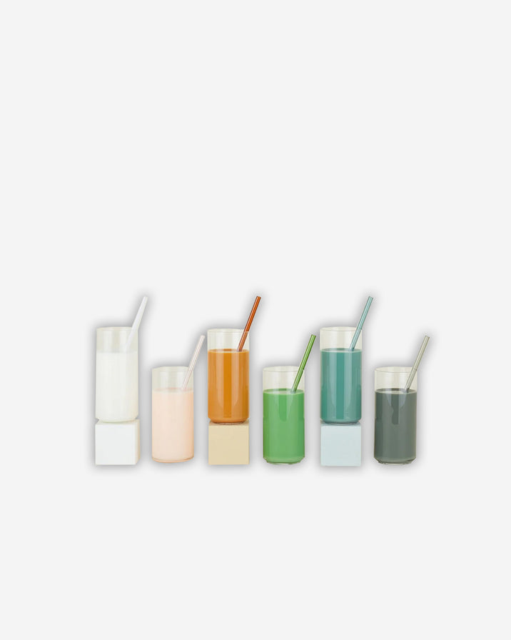 Hawkins Neutral Essential Glass Straws, Set of 6