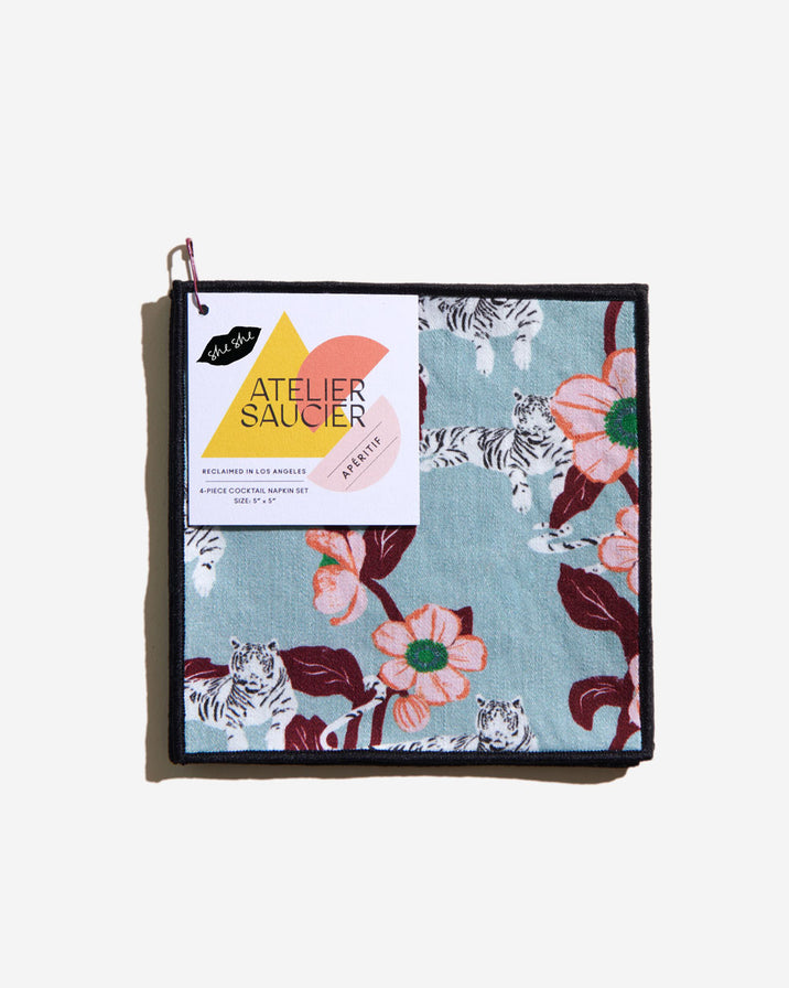 Atelier Saucier Jungle Book Cocktail Napkins, Set of 4
