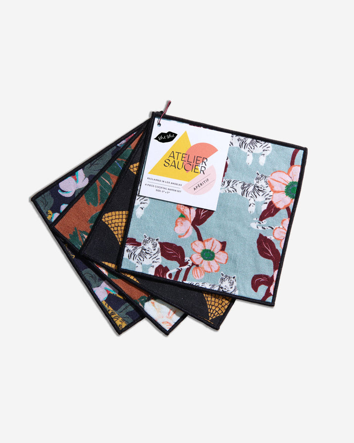 Atelier Saucier Jungle Book Cocktail Napkins, Set of 4