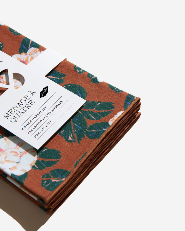Atelier Saucier Peppermint Floral Napkin, Set of 4