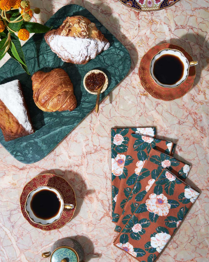 Atelier Saucier Peppermint Floral Napkin, Set of 4