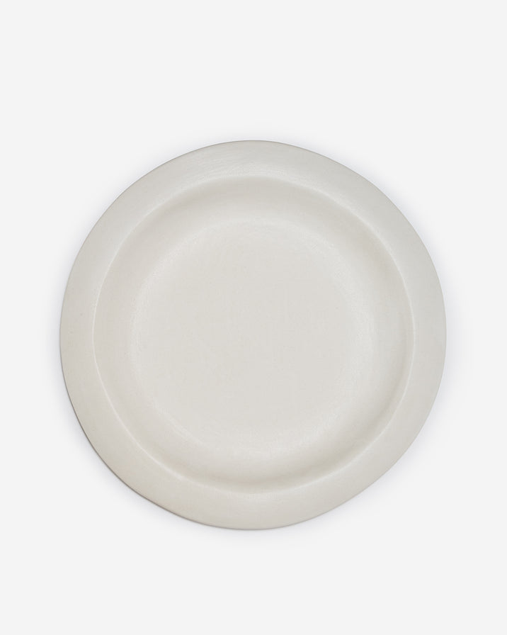 Beau Rush Off White Matte Platter