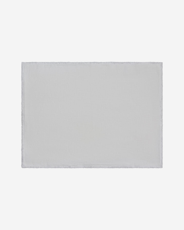 Last July White Linen Placemat with Fringe