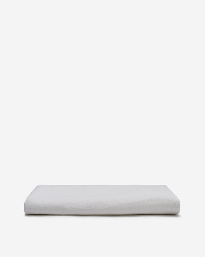 Last July Large White Linen Tablecloth