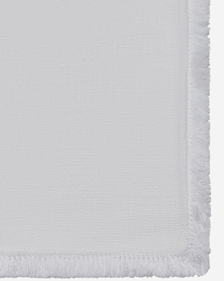 Last July White Linen Placemat with Fringe
