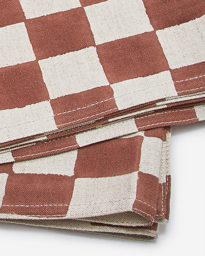 Soil to Studio Dusty Rose Divya Checked Runner
