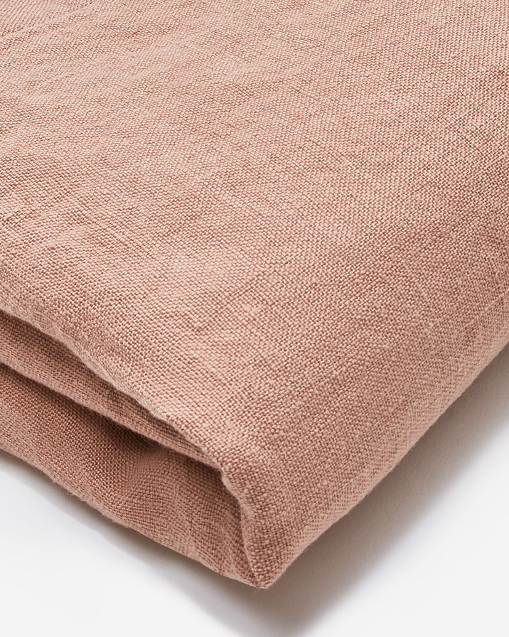 Last July Large Blush Linen Tablecloth