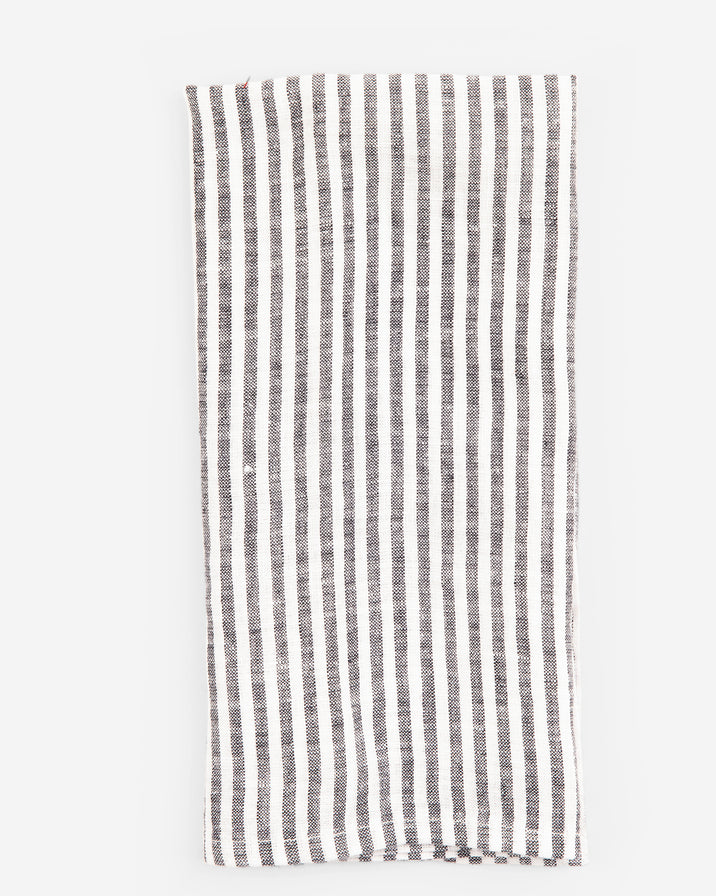 Last July Black and White Striped Napkin