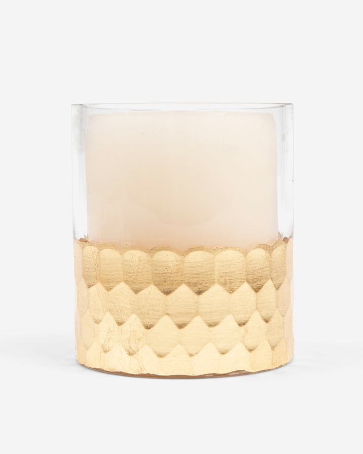 Garden Society Glass and Gold Votive