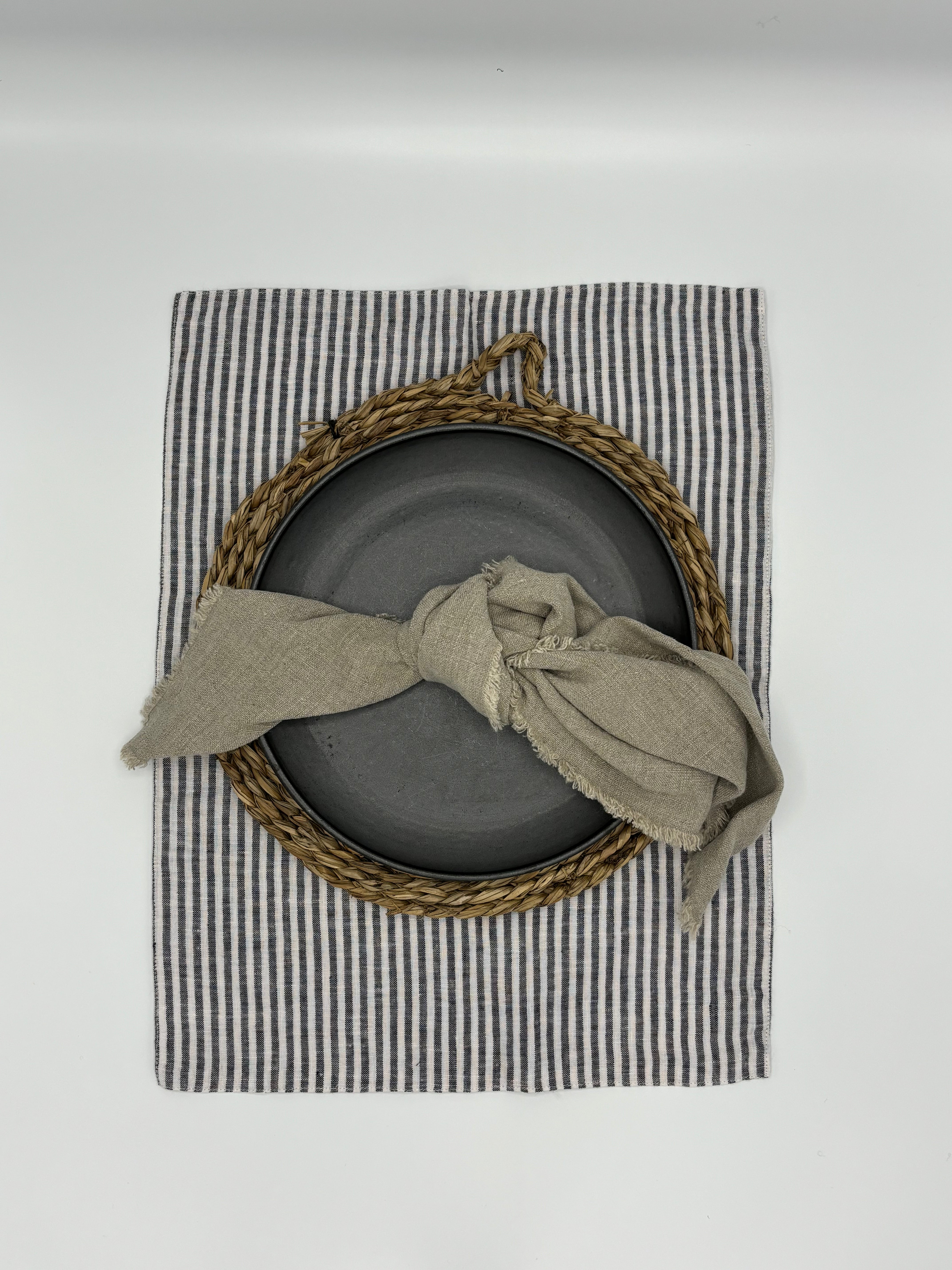 Last July Striped Linen Placemat