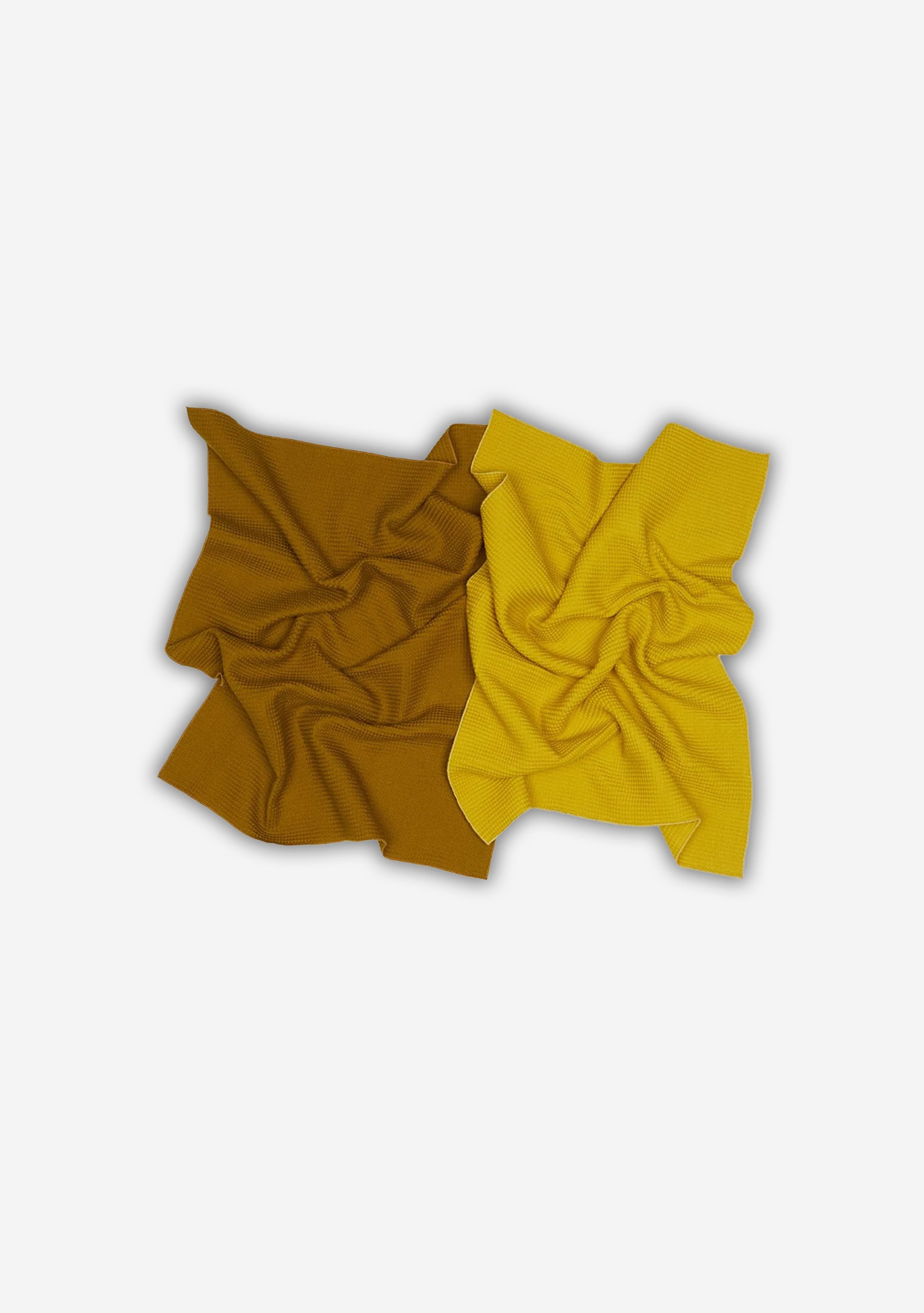 Hawkins Mustard/Bronze Essential Waffle Dish Towel, Set of 2
