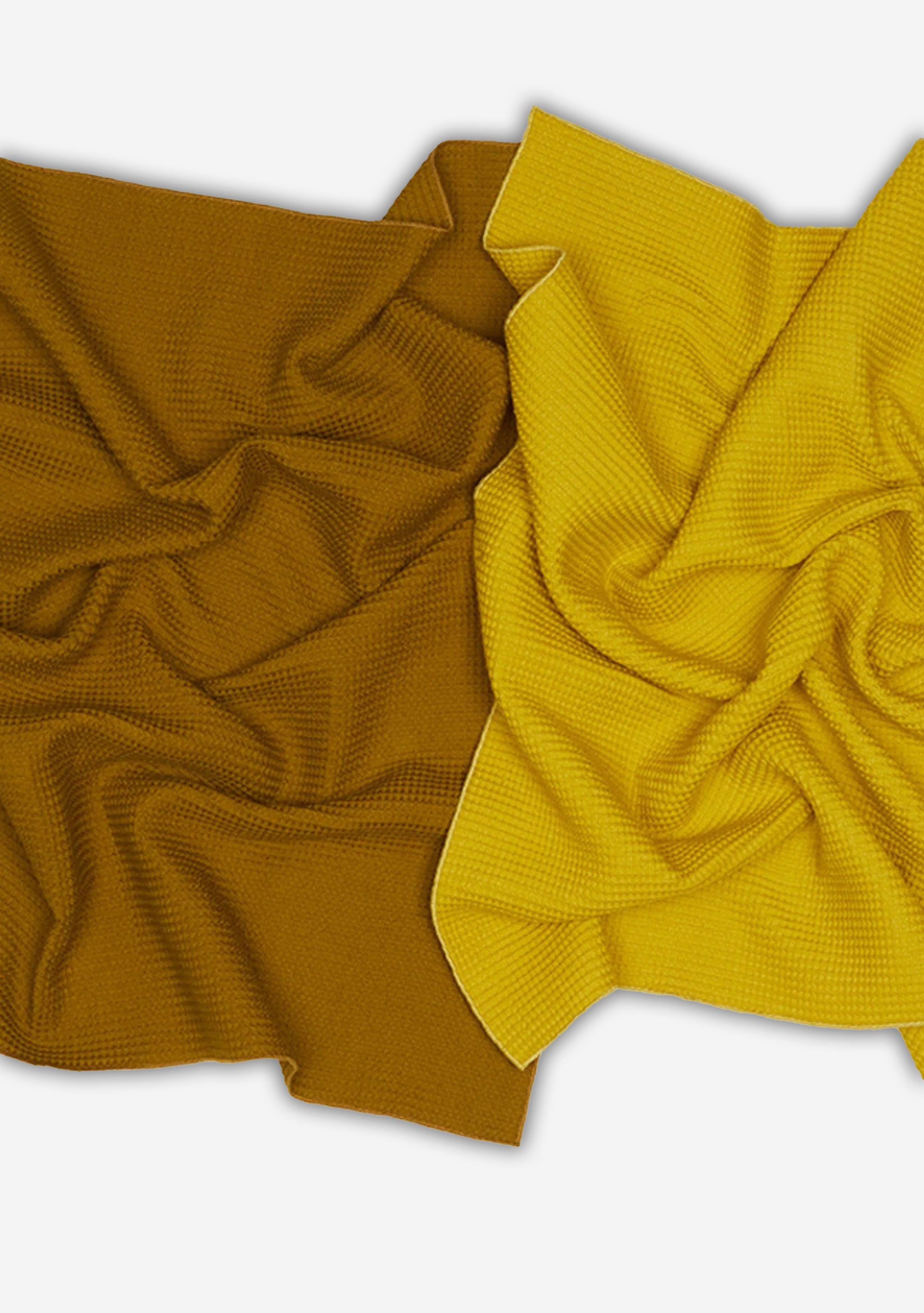 Hawkins Mustard/Bronze Essential Waffle Dish Towel, Set of 2