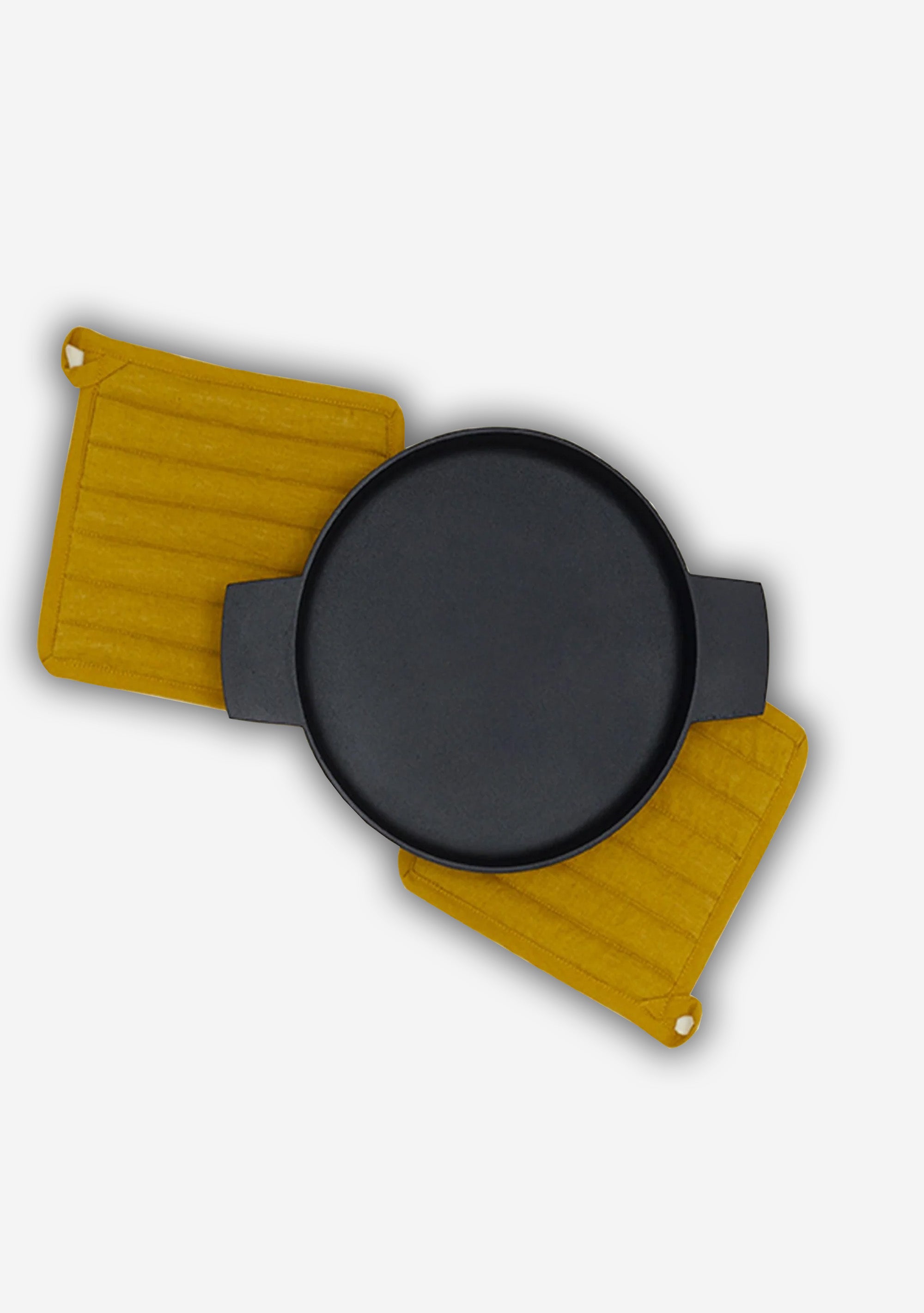 Hawkins Mustard Simple Linen Pot Holder, Set of 2