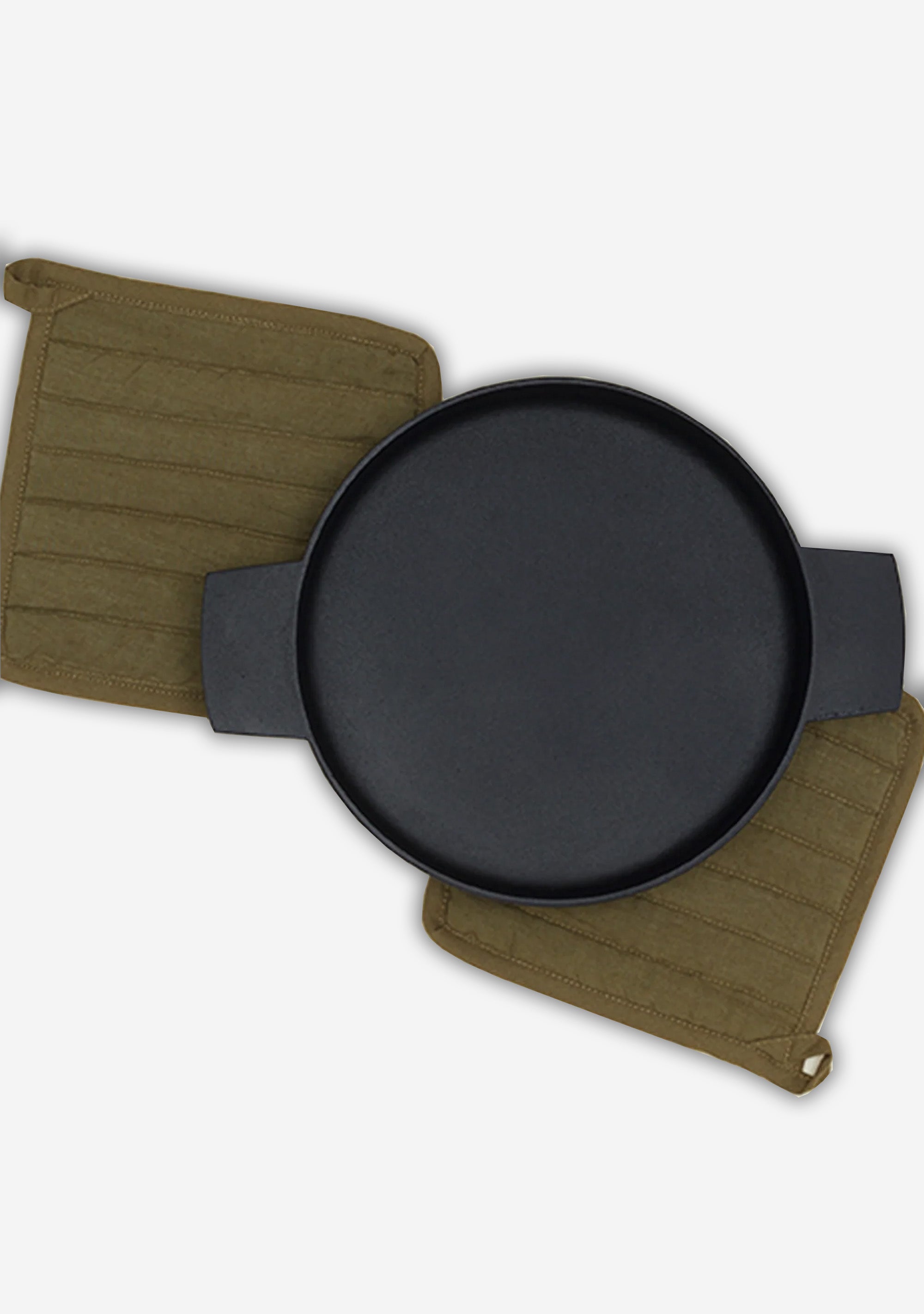 Hawkins Olive Simple Linen Pot Holder, Set of 2