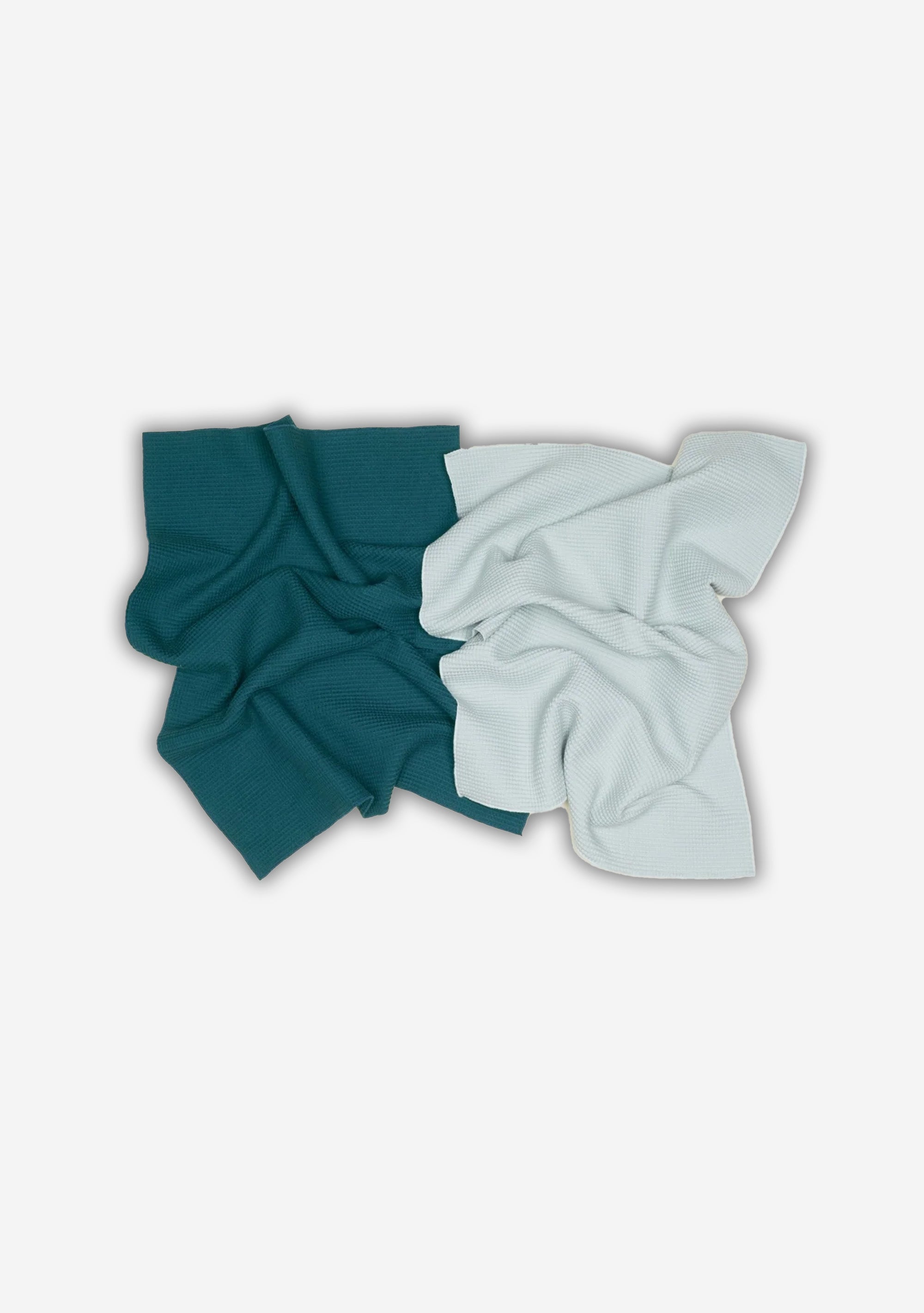 Hawkins Sky/Peacock Essential Waffle Dish Towel, Set of 2