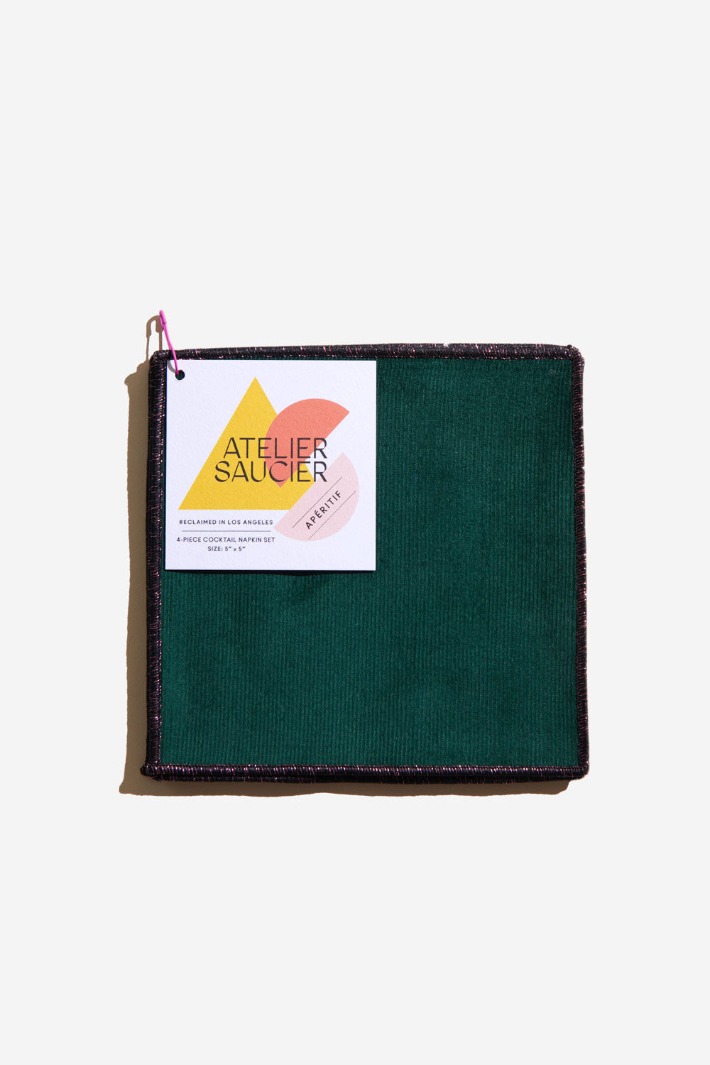 Atelier Saucier Bird of Paradise Cocktail Napkin, Set of 4