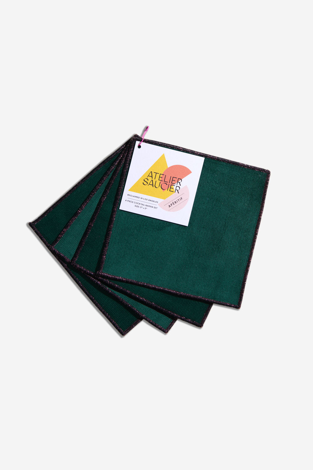 Atelier Saucier Bird of Paradise Cocktail Napkin, Set of 4