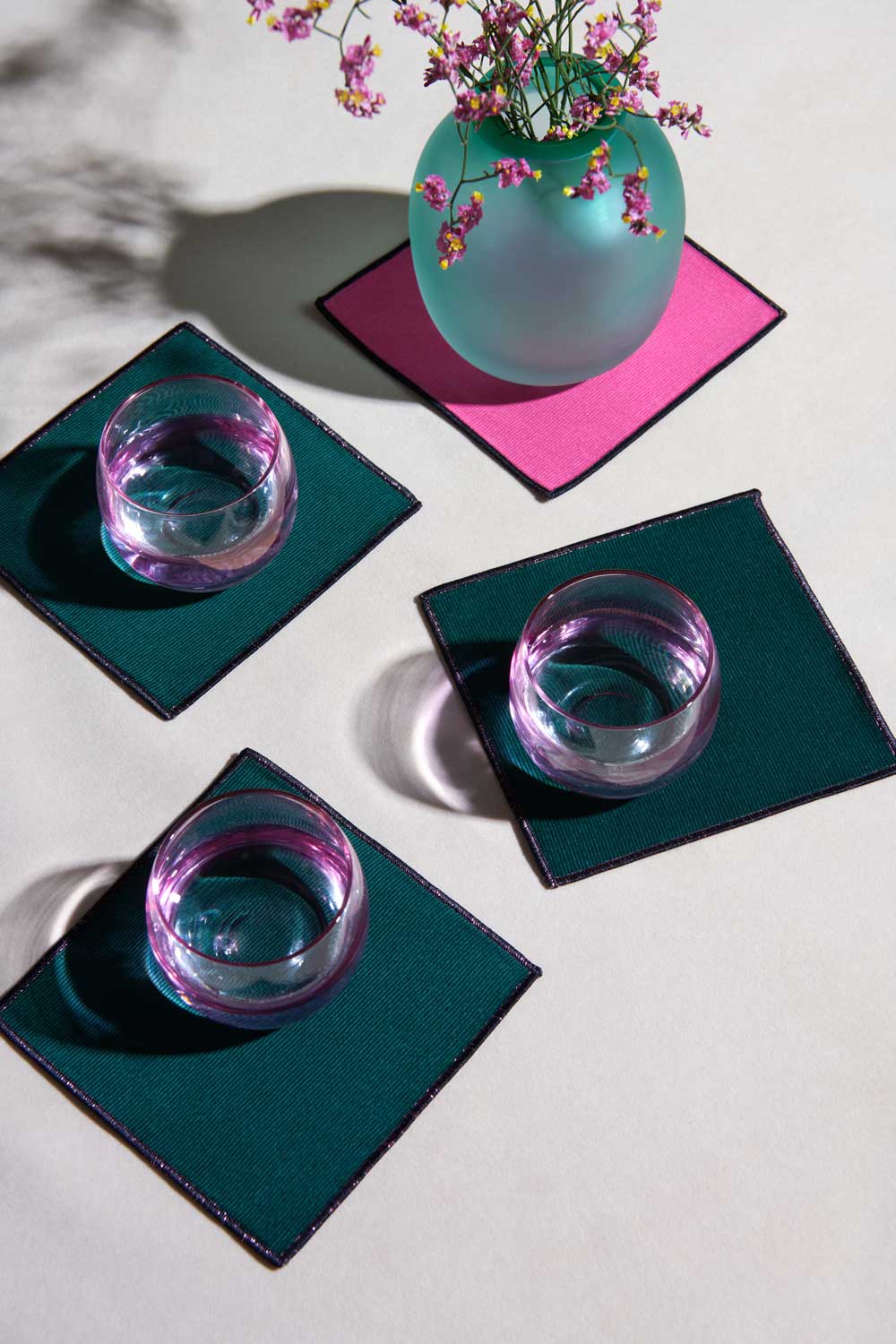 Atelier Saucier Bird of Paradise Cocktail Napkin, Set of 4