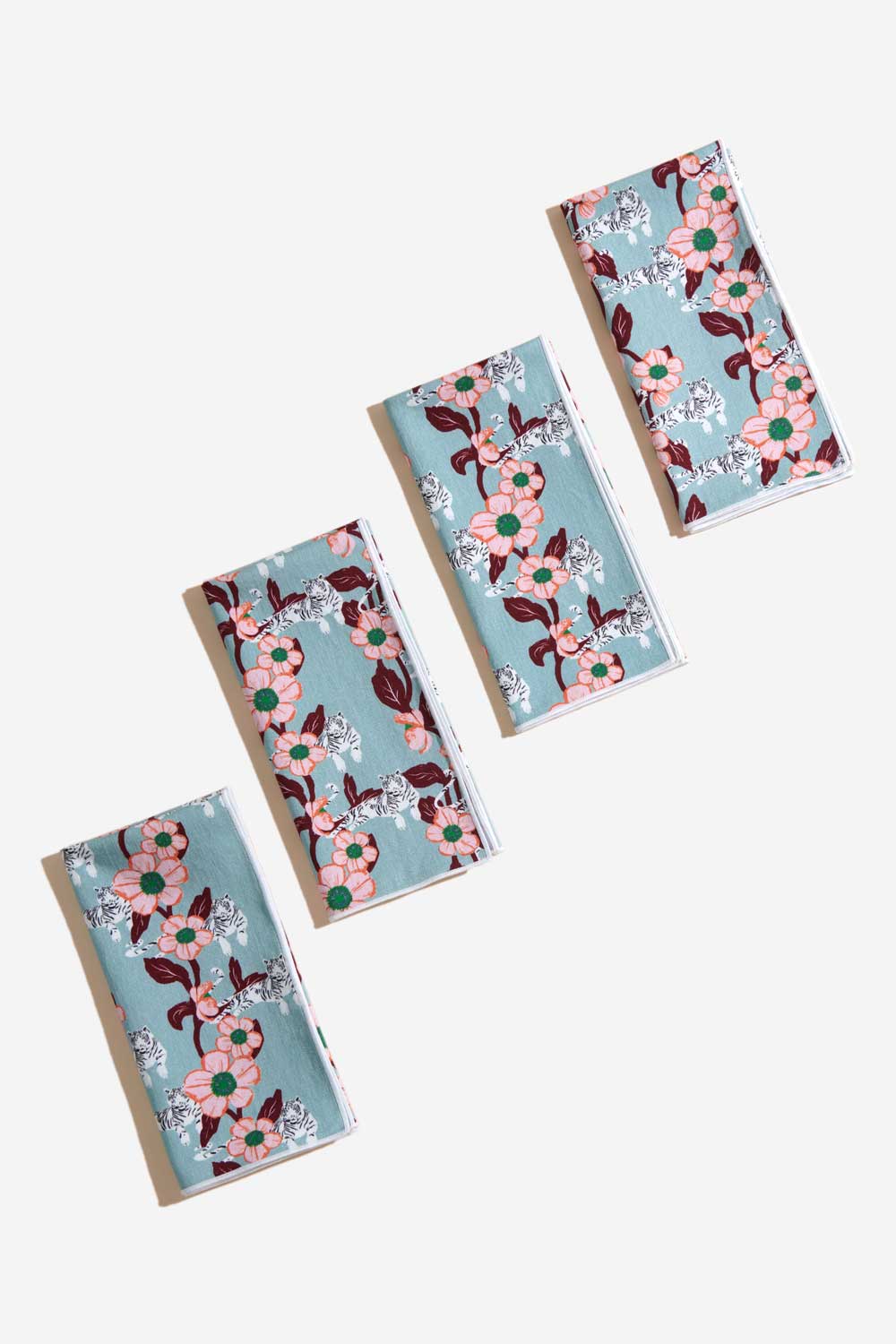 Atelier Saucier White Tiger Eye Napkin, Set of 4