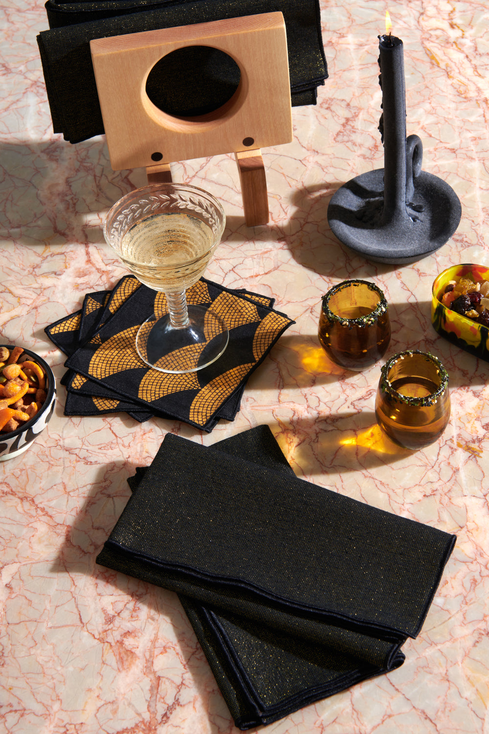 Atelier Saucier Onyx Napkin, Set of 4