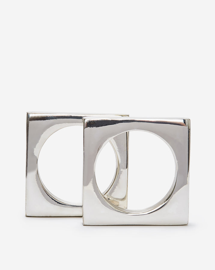 Sir/Madam Silver Napkin Rings, Set of 2