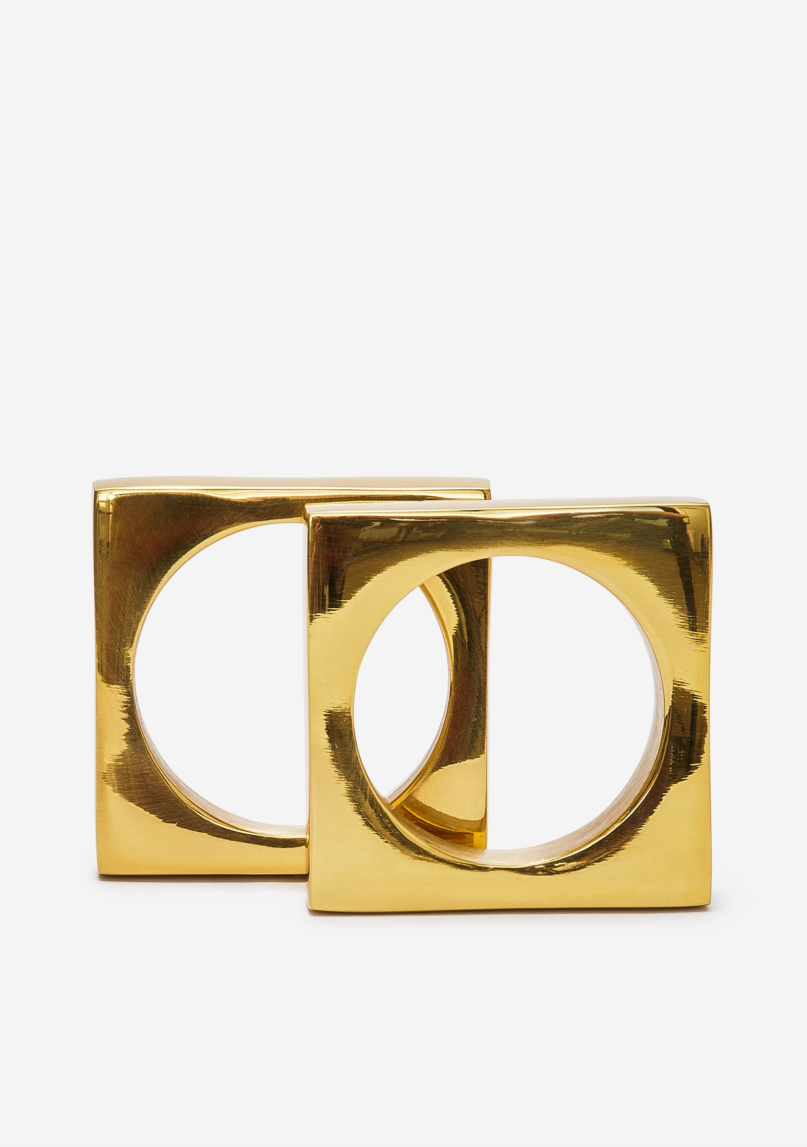 Sir/Madam Brass Napkin Rings, Set of 2