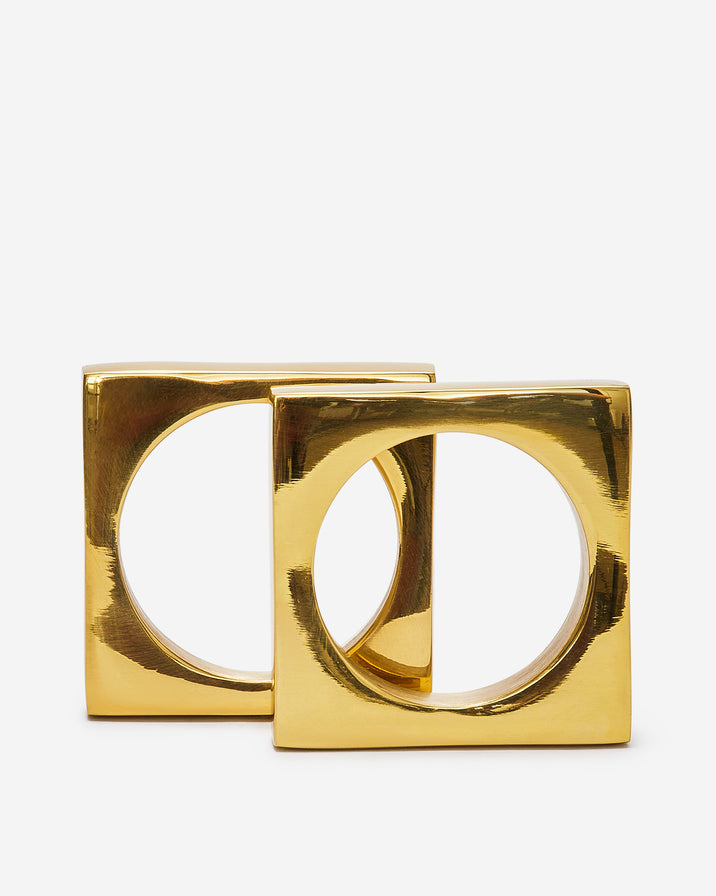 Sir/Madam Brass Napkin Rings, Set of 2
