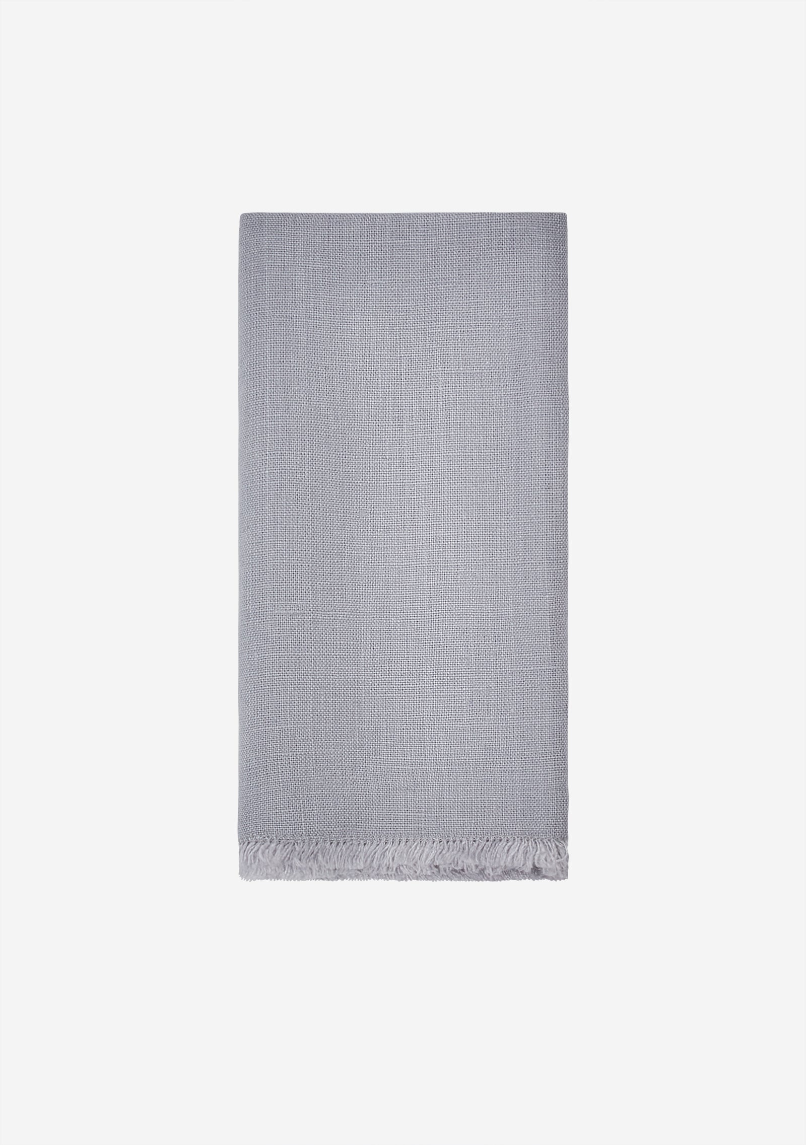 Last July Gray Linen Napkin with Fringe