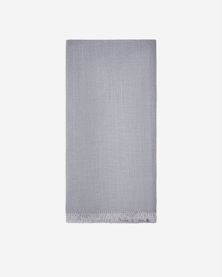 Last July Gray Linen Napkin with Fringe