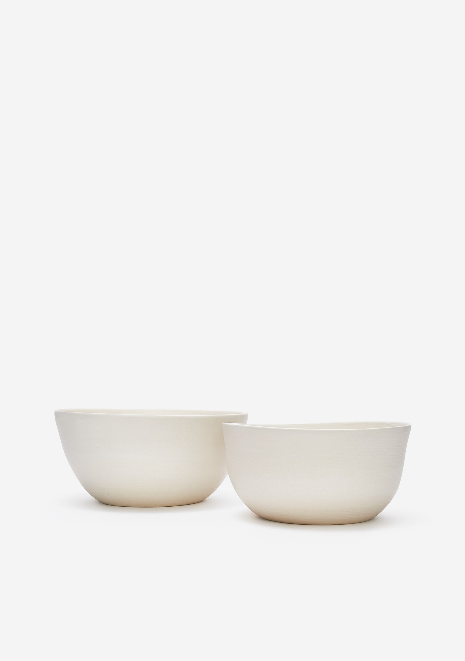 Beau Rush Off White Matte Nesting Bowls