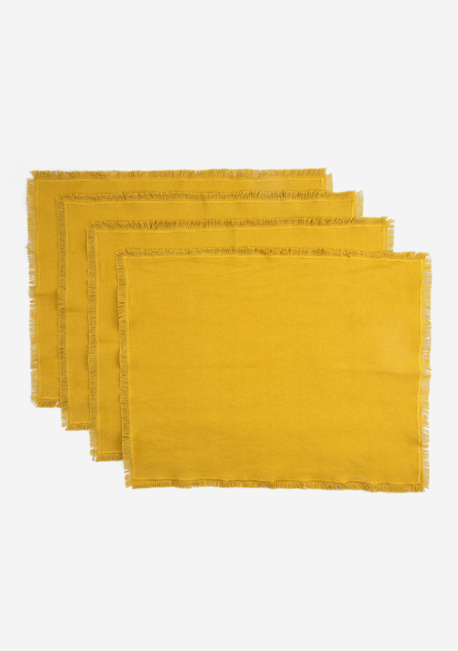 Hawkins Essential Mustard Cotton Placemats, Set of 4