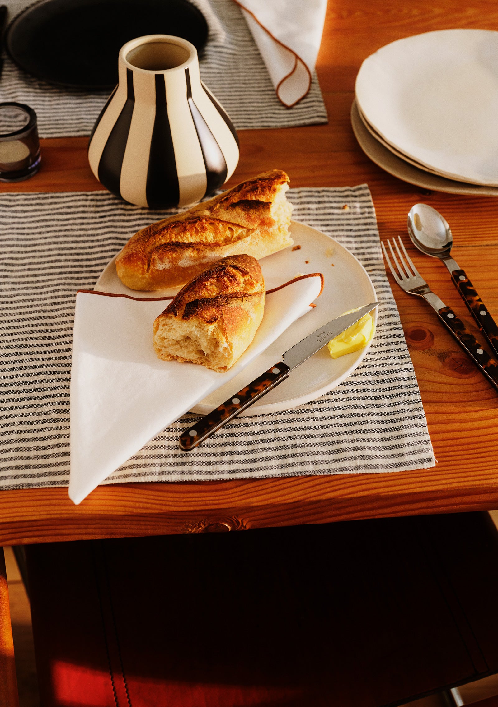 Last July Striped Linen Placemat