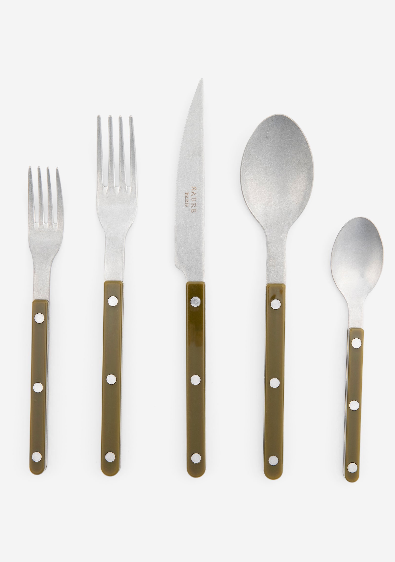 Sabre Bistro Olive Flatwear, 5 Piece Set