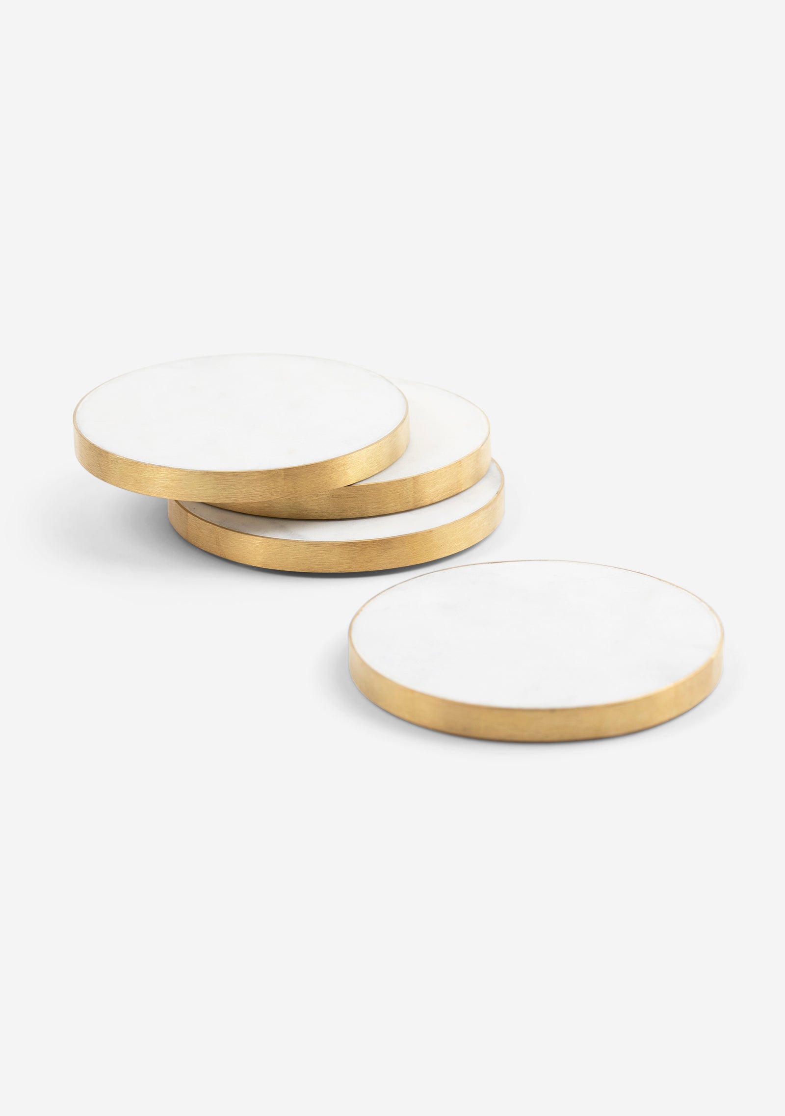 Hawkins Simple Marble Coasters, Set of 4