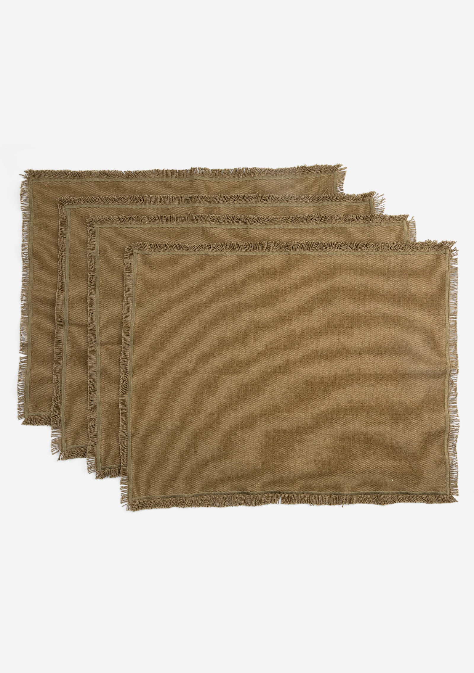 Hawkins Olive Essential Cotton Placemats, Set of 4