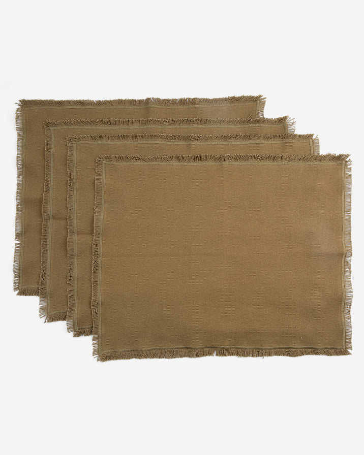 Hawkins Olive Essential Cotton Placemats, Set of 4