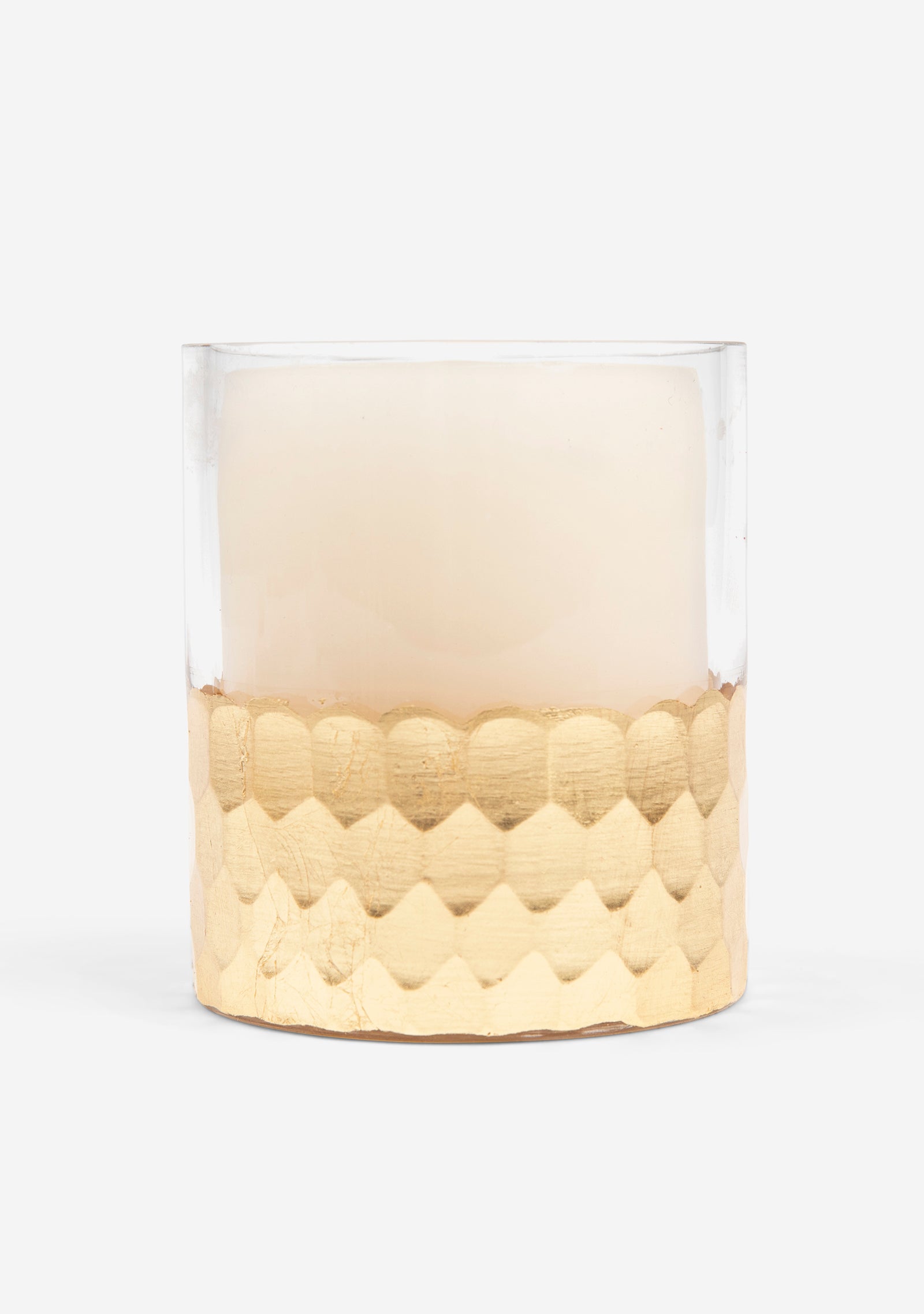 Garden Society Glass and Gold Votive